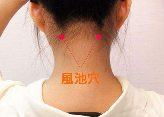 按摩風(fēng)池穴 按摩風(fēng)池穴