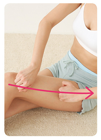 瘦腿按摩手法圖片 消除大腿內外側贅肉 瘦腿按摩手法圖片 消除大腿內外側贅肉