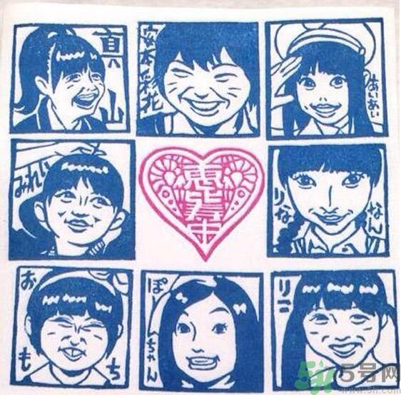 幫圖章上色，同個(gè)模板不同風(fēng)情。