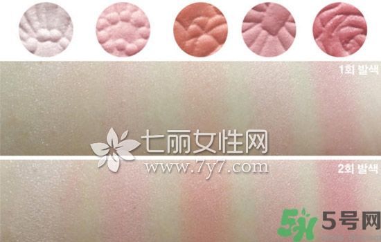 canmake花瓣腮紅色號(hào)對(duì)比圖？canmake五色花瓣腮紅試色