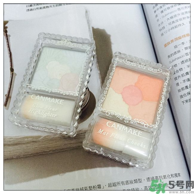 canmake花瓣腮紅色號對比圖？canmake五色花瓣腮紅試色