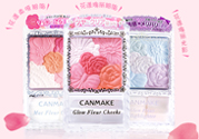 canmake花瓣腮紅色號對比圖？canmake五色花瓣腮紅試色