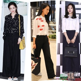 闊腿褲配什么上衣？闊腿褲上衣搭配