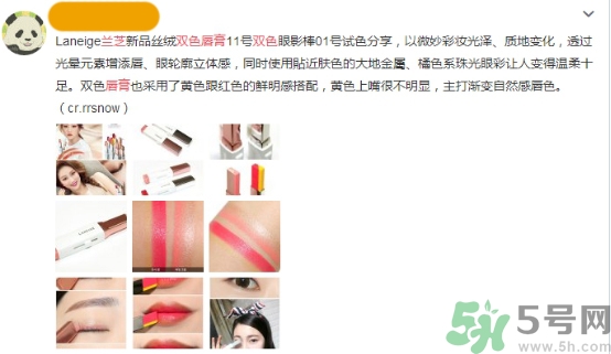蘭芝雙色口紅哪個顏色好看？蘭芝雙色口紅怎么涂？