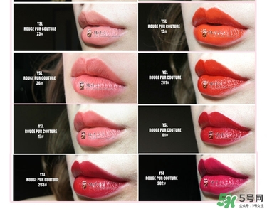 ysl口紅方管試色大全 圣羅蘭方管口紅試色 ysl口紅方管試色大全 圣羅蘭方管口紅試色