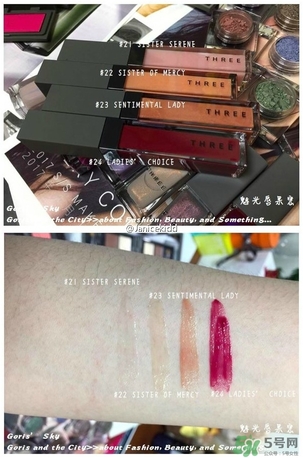 three2017春季彩妝有哪些？three2017春季彩妝試色