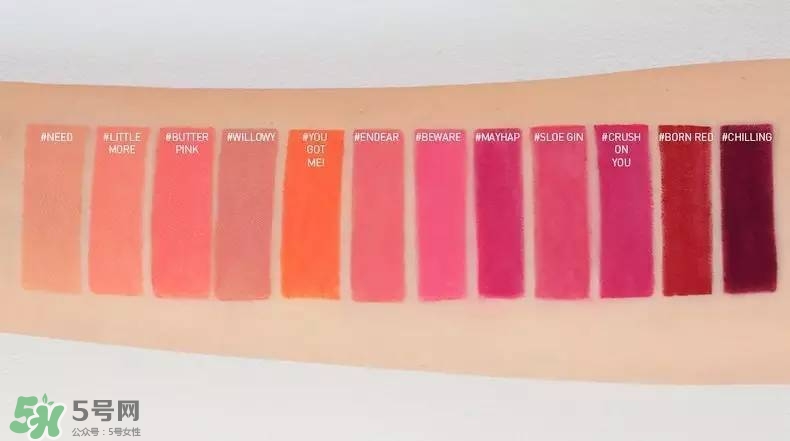 3ce唇膏試色色號_3ce唇膏最火的幾個(gè)色