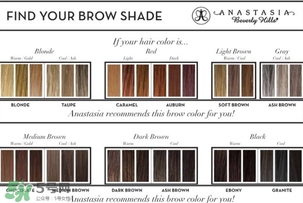 anastasia眉筆色號(hào)試色 anastasia眉筆試色圖 anastasia眉筆色號(hào)試色 anastasia眉筆試色圖