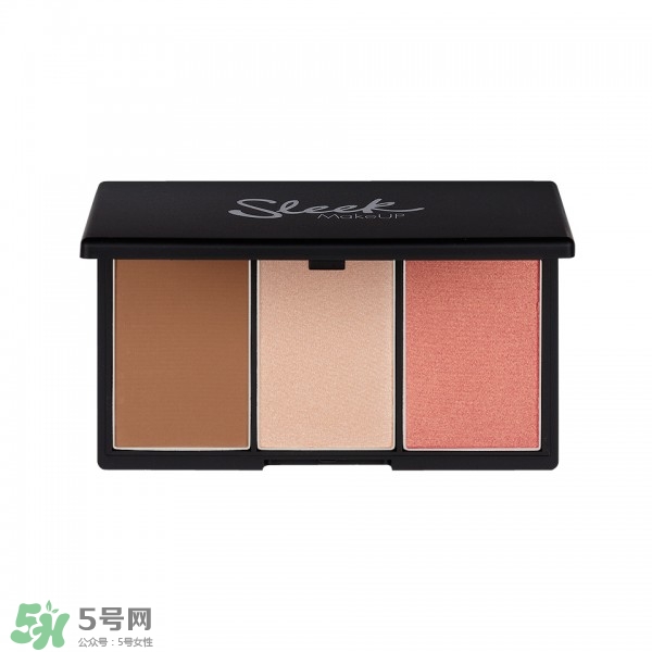 sleek修容色號(hào)試色 sleek修容粉試色圖