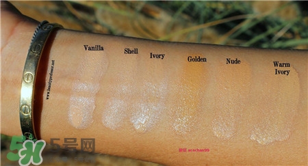 hourglass粉底液色號(hào)_試色圖_適合膚色