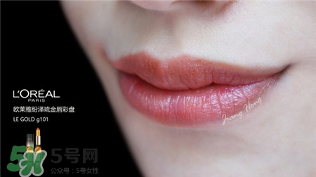 歐萊雅鎏金6色口紅盤色號_試色圖 歐萊雅鎏金6色口紅盤色號_試色圖