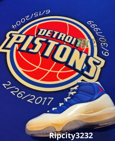 漢密爾頓同款air jordan 11活塞隊(duì)配色會發(fā)售嗎？