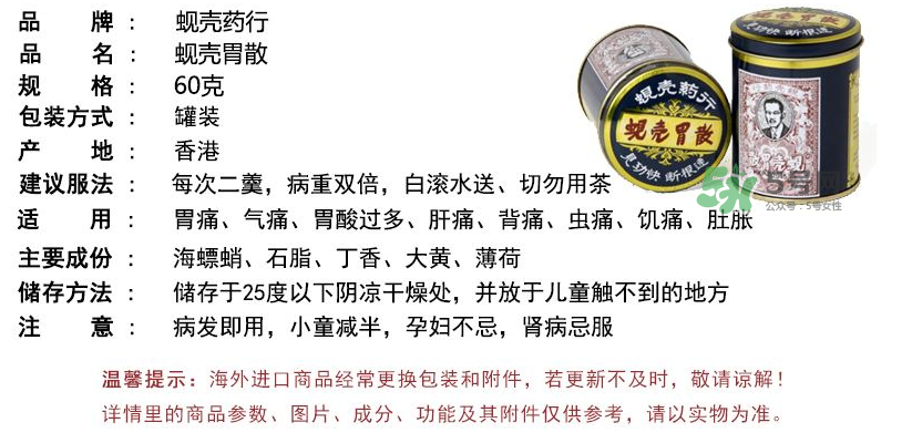 蜆殼胃散一天吃幾次？蜆殼胃散一次吃多少？