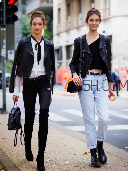 皮衣配牛仔褲好看嗎？皮衣和牛仔褲怎么搭配？