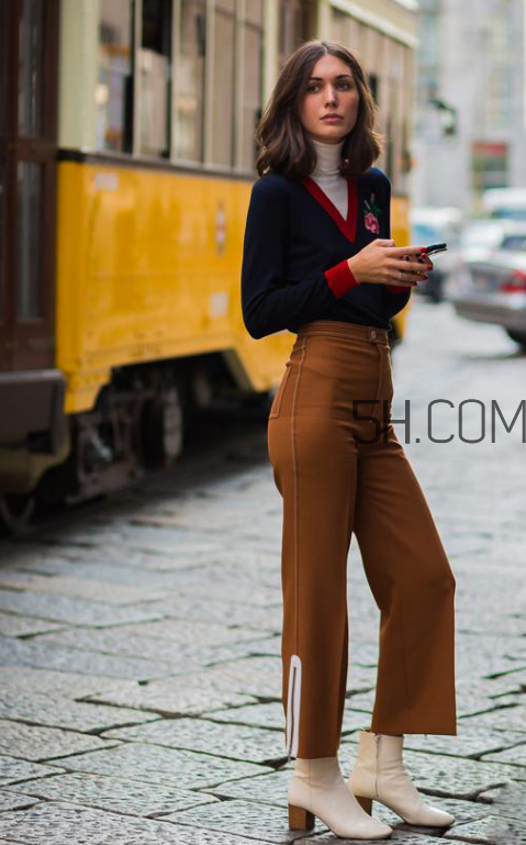 針織衫配闊腿褲好看嗎？針織衫和闊腿褲怎么搭配？