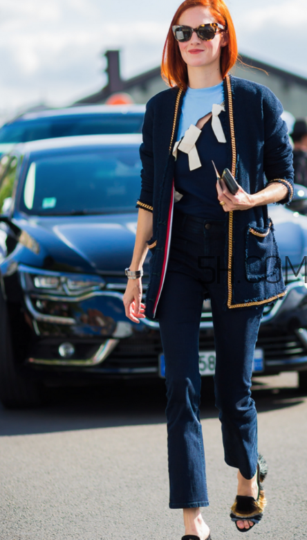 針織開衫配什么褲子？針織開衫搭配褲子圖片