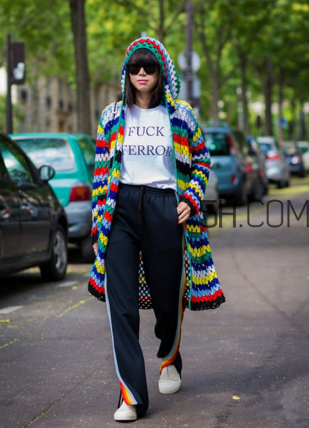 針織開衫配什么褲子？針織開衫搭配褲子圖片