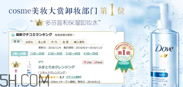 多芬卸妝水多少錢？多芬卸妝水適合什么肌膚