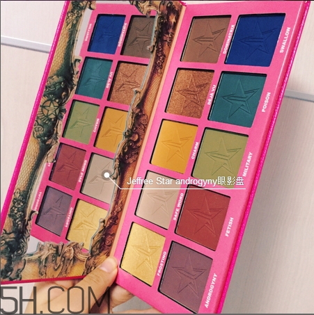 jeffree star androgyny眼影盤色號_試色圖 jeffree star androgyny眼影盤色號_試色圖