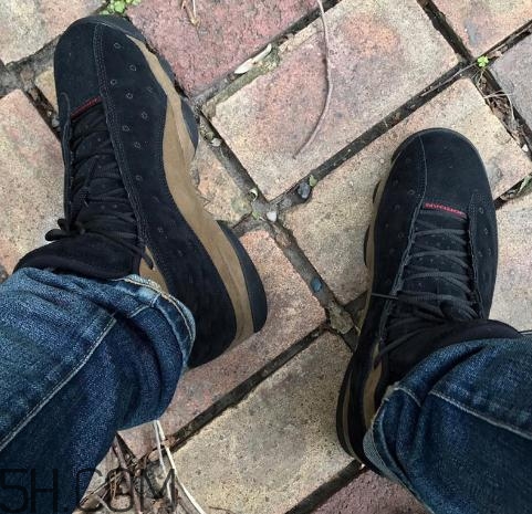 air jordan 13 olive麂皮橄欖配色上腳效果怎么樣？