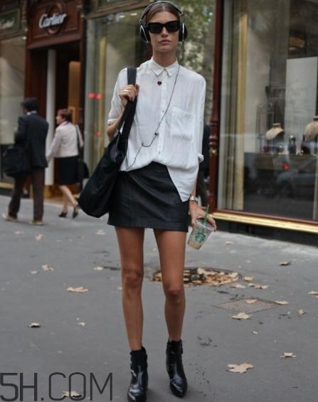 皮裙搭配什么鞋子好看？皮裙搭配鞋子圖片