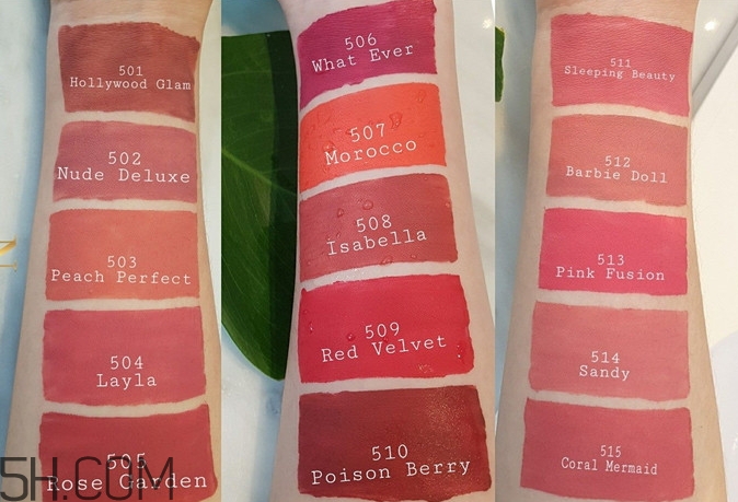 泰國nani唇釉色號(hào)_泰國nani唇釉試色圖