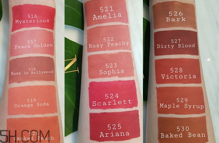 泰國nani唇釉色號(hào)_泰國nani唇釉試色圖