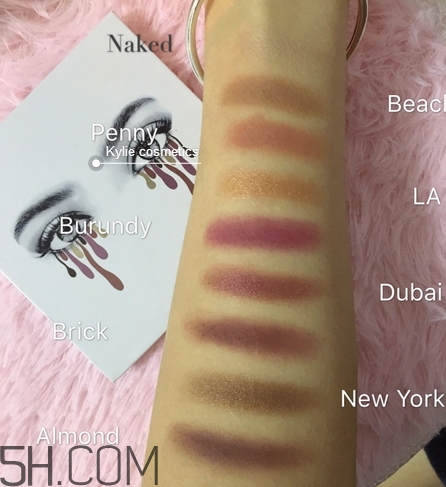 kylie the burgundy9色眼影盤色號(hào)_試色圖 kylie the burgundy9色眼影盤色號(hào)_試色圖