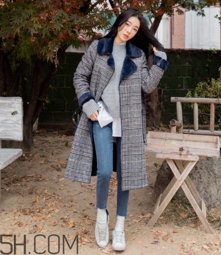 韓版格子大衣怎么搭配？韓版格子大衣搭配圖片