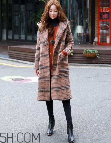 韓版格子大衣怎么搭配？韓版格子大衣搭配圖片