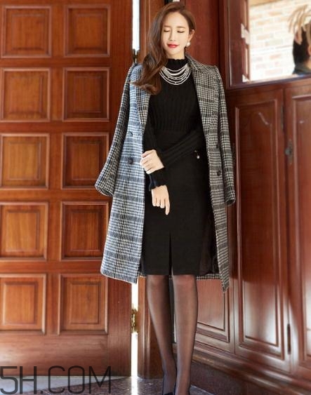 韓版格子大衣怎么搭配？韓版格子大衣搭配圖片