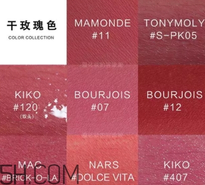 干玫瑰色口紅哪個牌子好？干玫瑰色口紅真人試色