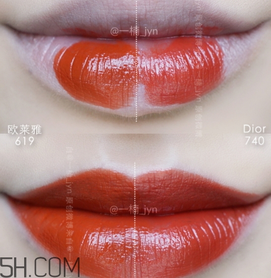 歐萊雅619和迪奧740像嗎？歐萊雅619秋葉和迪奧740對(duì)比