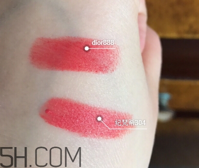 迪奧888和紀梵希304一樣嗎？迪奧888和紀梵希304試色對比