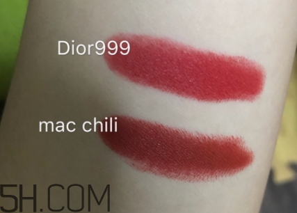 mac小辣椒和迪奧999一樣嗎？mac chili和dior999試色對(duì)比