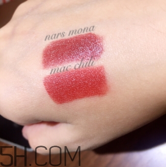 nars mona和mac chili顏色一樣嗎？nars mona和chili試色對比