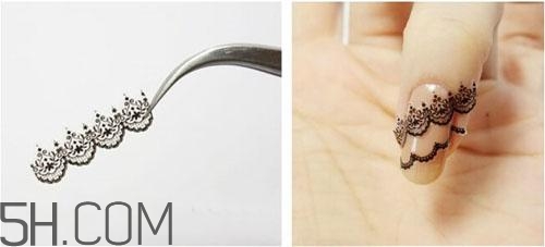 手指粗做什么美甲好看？蕾絲美甲怎么做教程圖解