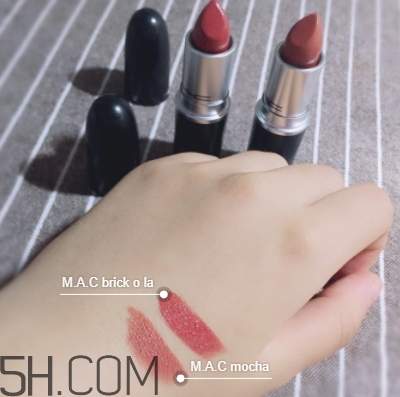 mac mocha和brick哪個好看？mac mocha和brick試色對比