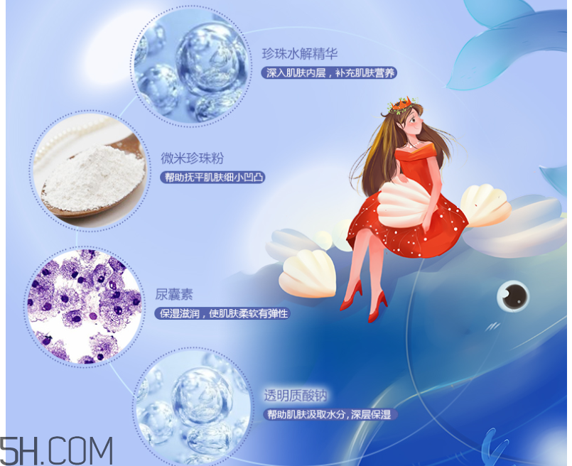 京潤珍珠粉美白保濕面膜