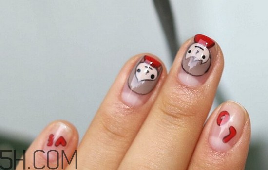 做磨砂美甲多少錢？卡通人物美甲教程步驟