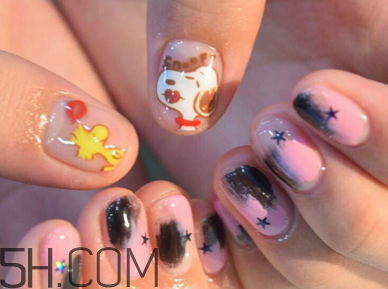 手黃做什么美甲好看？2018全新卡通可愛美甲款式