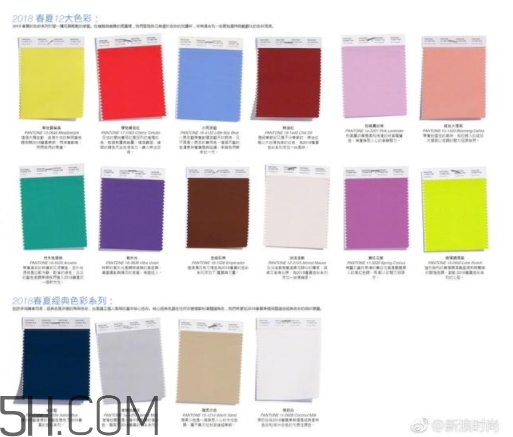 2018流行什么顏色？2018流行色出爐