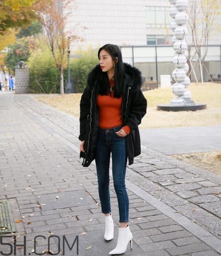 棉襖配牛仔褲好看嗎？棉服搭配牛仔褲圖片