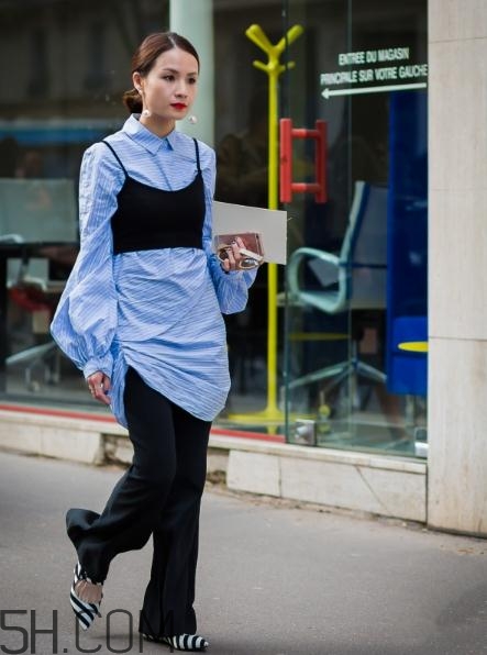 黑色喇叭褲搭什么上衣？黑色喇叭褲搭配上衣圖片