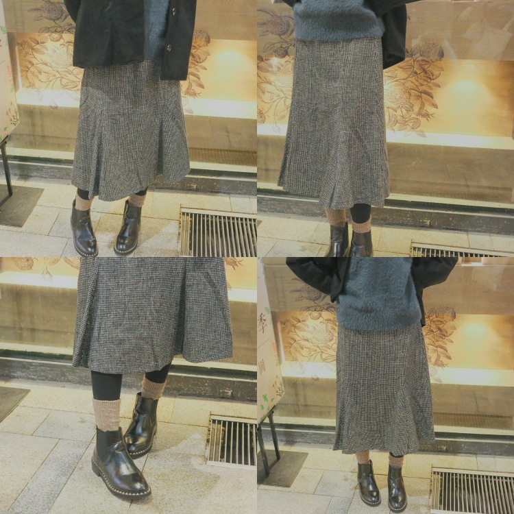 格子裙搭配毛衣好看吧 就算冬也不要放棄裙子 格子裙搭配毛衣好看吧 就算冬也不要放棄裙子