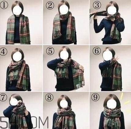 水波大圍巾怎么系好看？水波大圍巾系法圖解