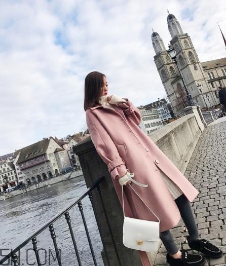 粉色大衣搭配什么鞋子？粉色大衣搭配鞋子圖片