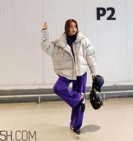 面包服配闊腿褲好看嗎？面包服搭配闊腿褲圖片