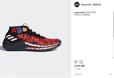 bape與adidas dame 4聯(lián)名有哪幾款_多少錢？