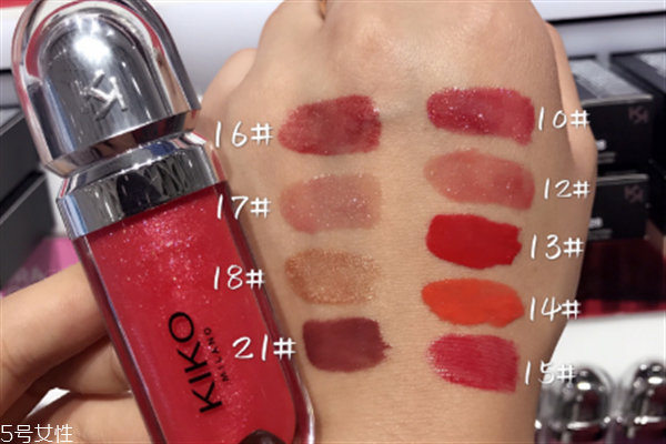 kiko 3d唇釉哪個色好看？試色大全